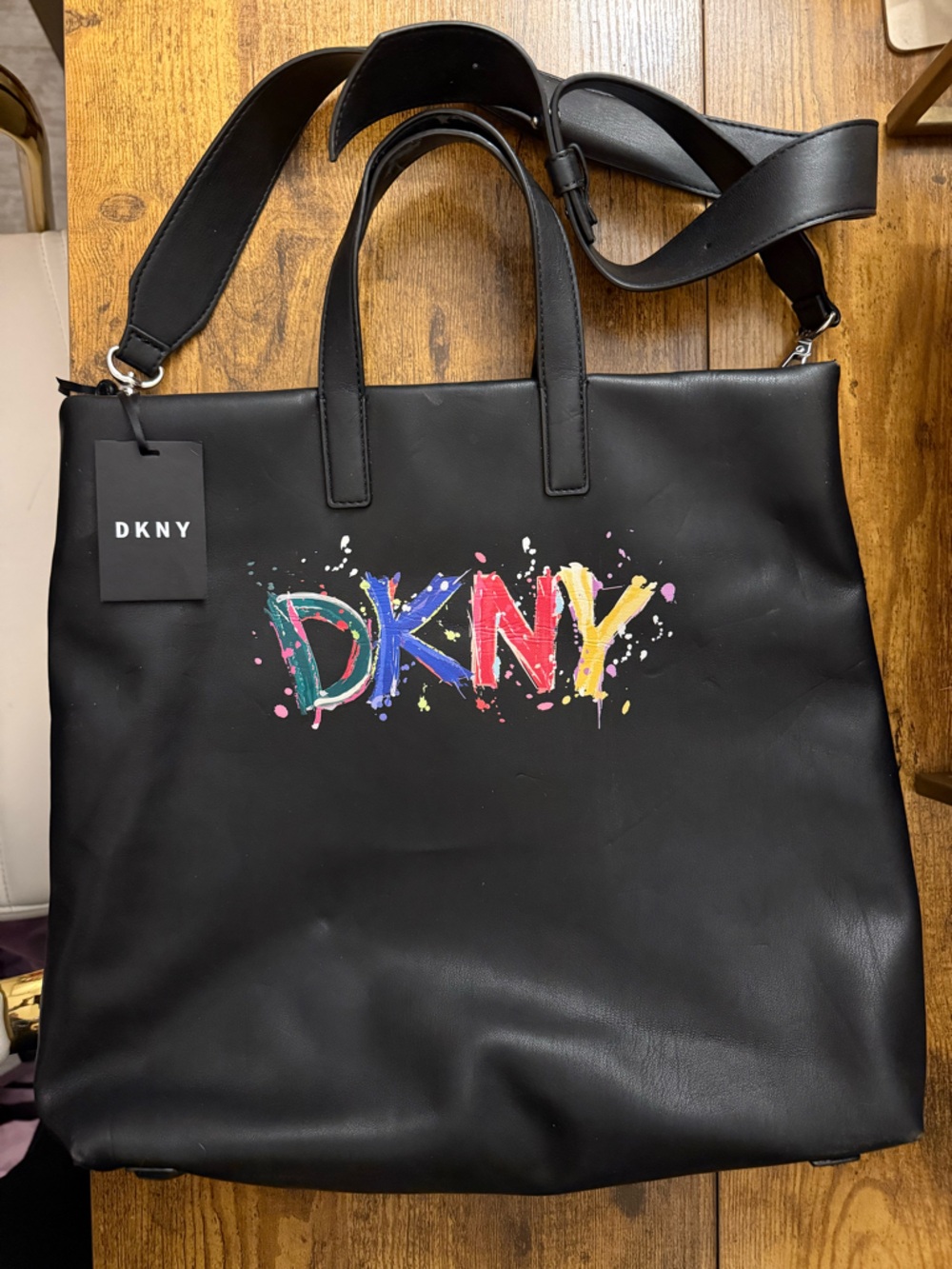 NWT DKNY Large Tilly Bag Paint Splatter